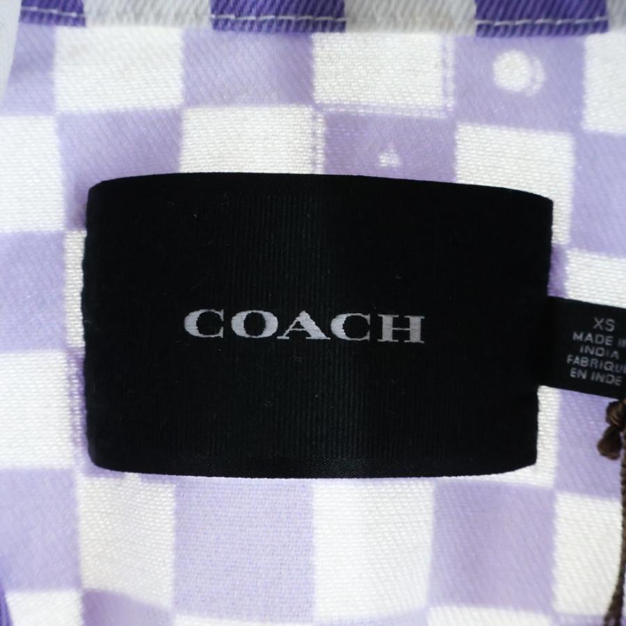 COACH（コーチ） チェッカージップアップカラー ジャケット パープル