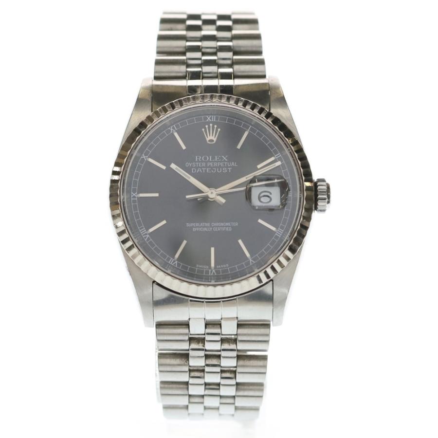 ROLEX（ロレックス） 16234 デイトジャスト 黒文字盤 P番 SS×WG/AT