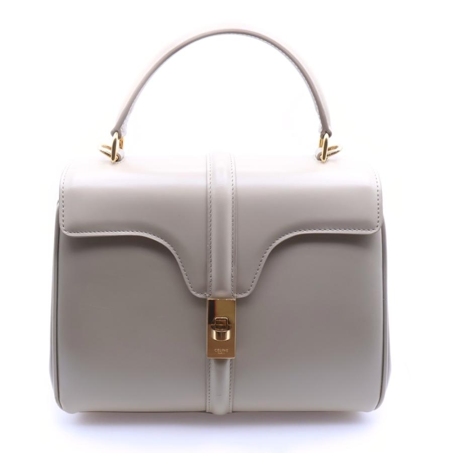 CELINE セリーヌ スモール16セーズ 2WAYバッグ ショルダーバッグ ハンドバッグ アイボリー カーフスキン ゴールド金具 CELINE（セリーヌ） スモール16セーズ 2WAYバッグ ショルダーバッグ
