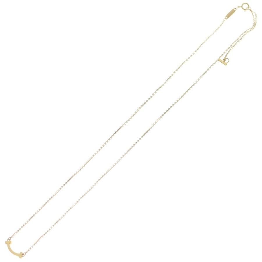 TIFFANY & Co. ティファニー Tスマイル ミニ ネックレス ペンダント チェーン ゴールド Au750YG 2.3g