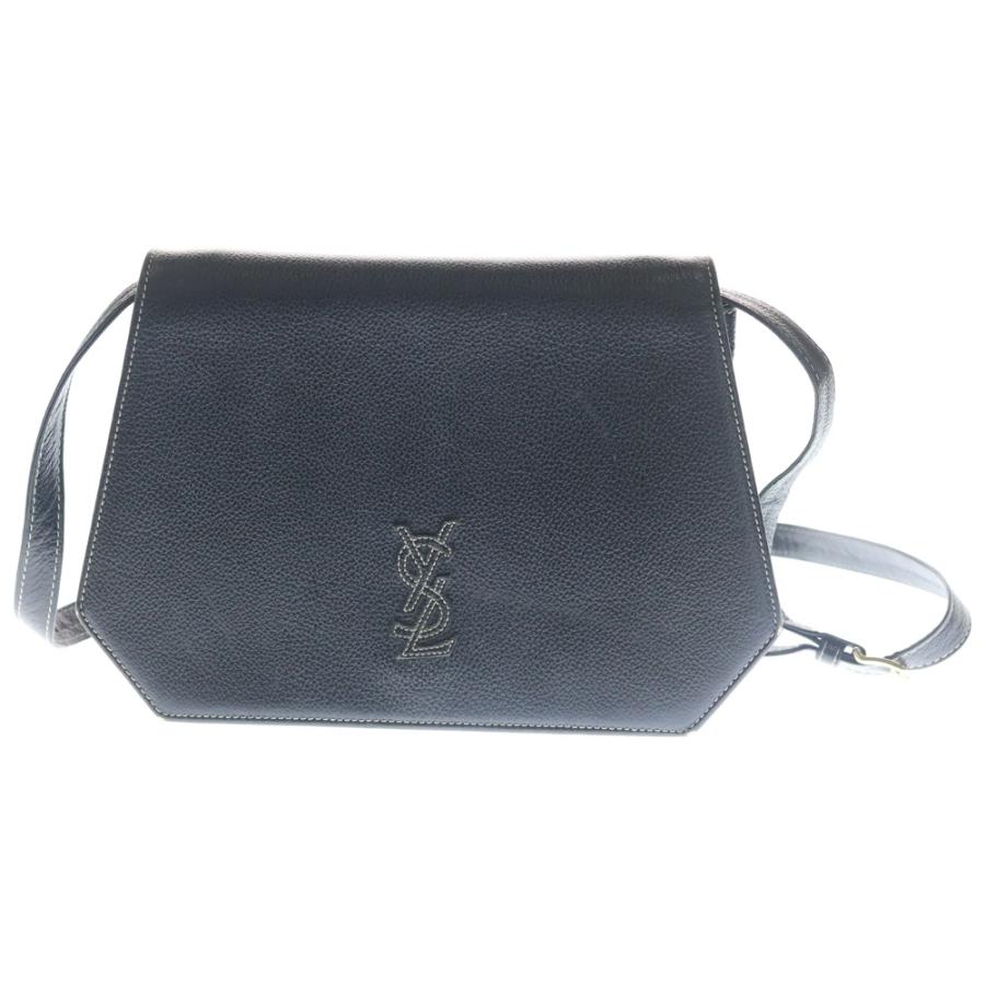 イヴサンローランショルダーバッグPVCレザーかサンドラロゴゴールドプレート Yves Saint Laurent（イヴ・サンローラン） カサンドラロゴ レザー