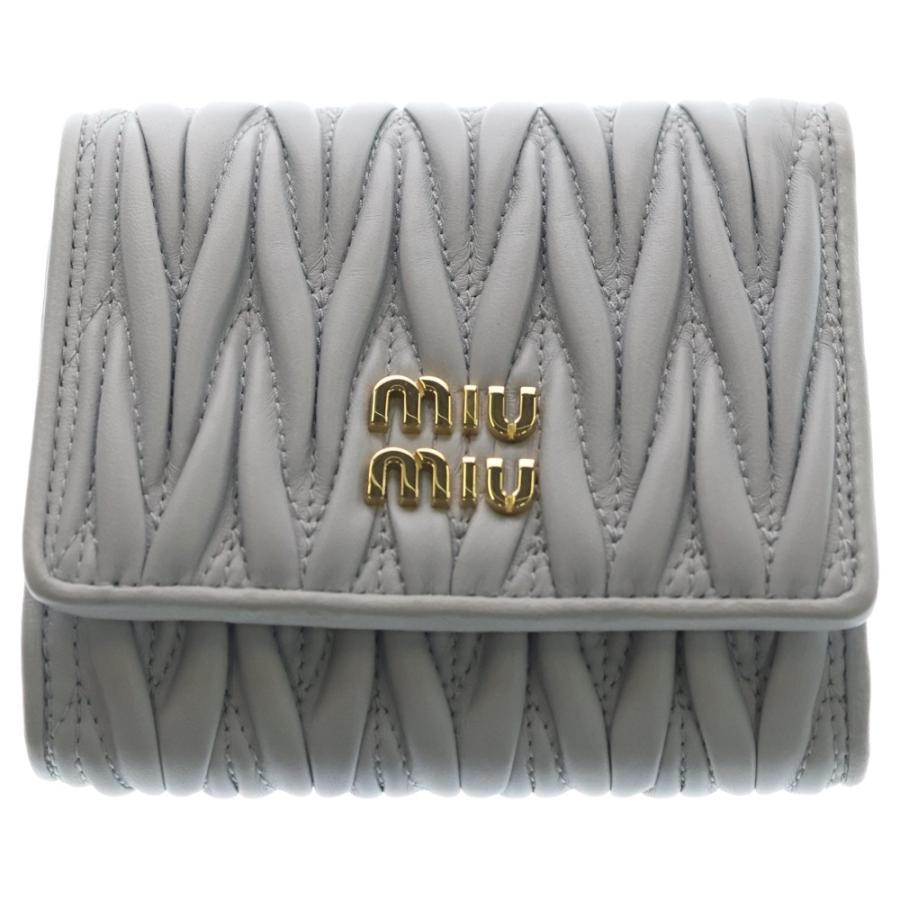 miumiu ミュウミュウ マテラッセ 三つ折り財布 コンパクトウォレット