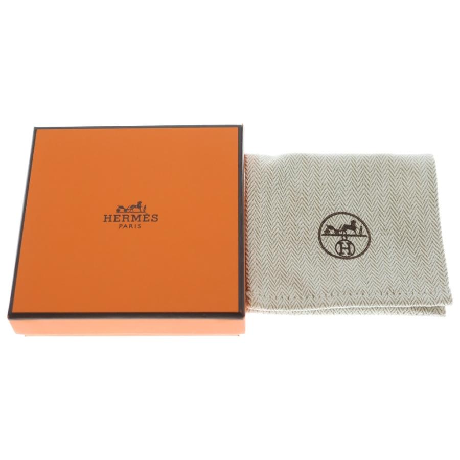 HERMES（エルメス） □ピアス Hエキップ バッファローホーン ラッカー