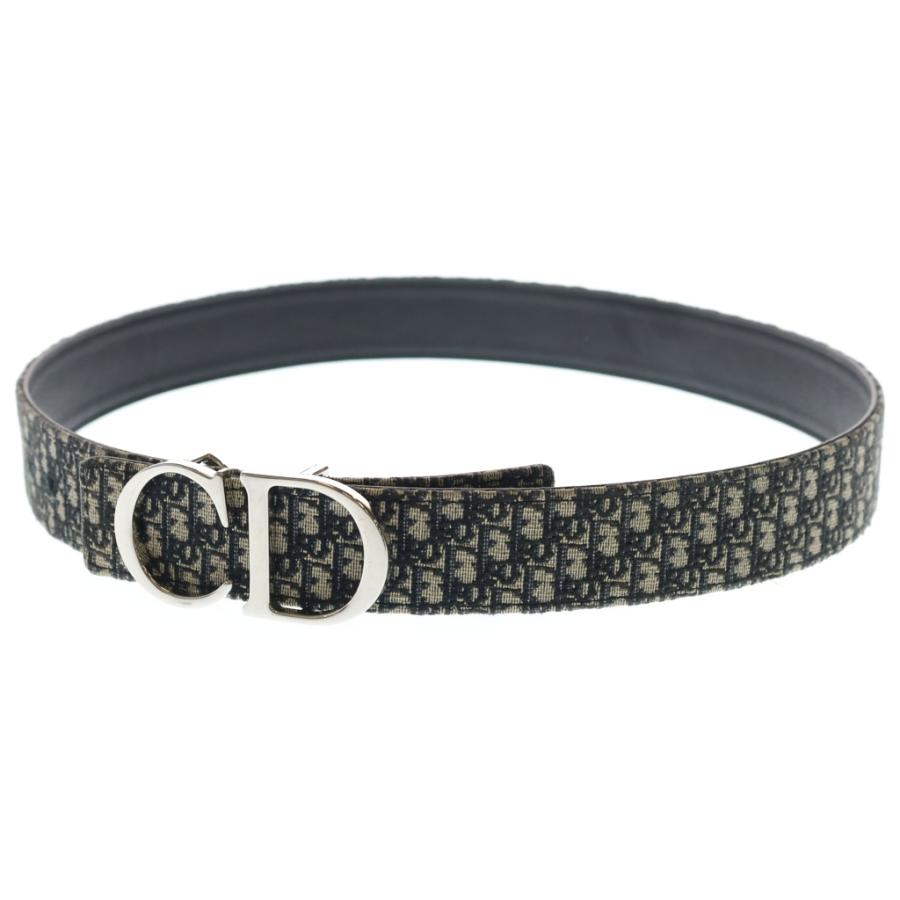 美品✨ディオール ベルト CDロゴ オブリーク レザー 本革 ブラック メンズ Christian Dior（クリスチャン・ディオール） CDロゴバックルベルト