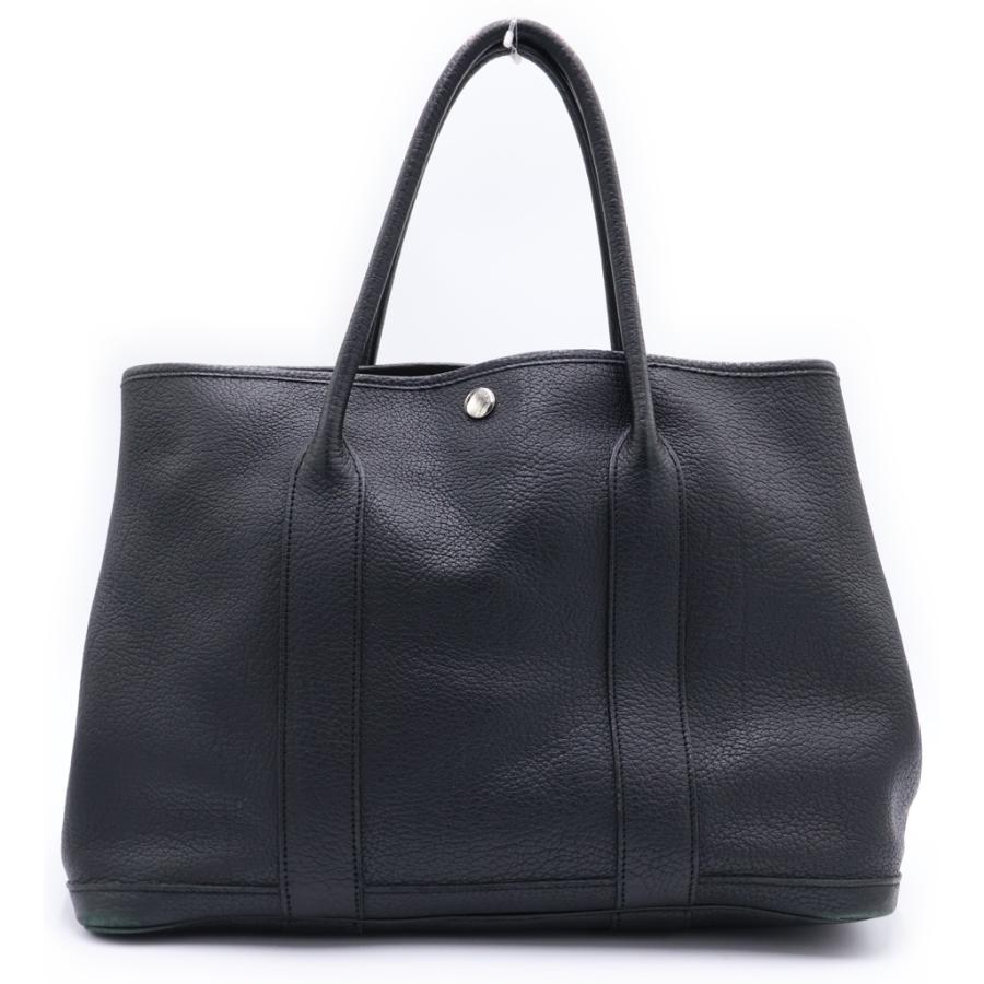 HERMES エルメスガーデンパーティPM キャンバス×レザー トートバッグ HERMES（エルメス） ガーデンパーティPM ハンドバッグ トートバッグ