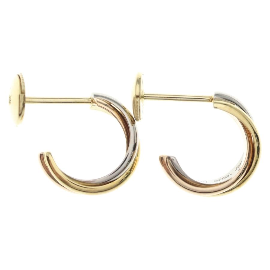Cartier（カルティエ） トリニティ ピアス イエローゴールド×ピンク