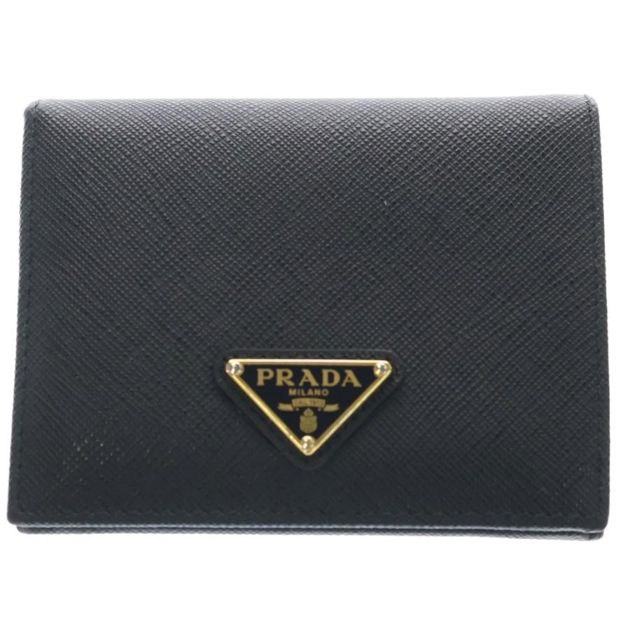 PRADA（プラダ） サフィアーノ トライアングルロゴ 二つ折り財布 二