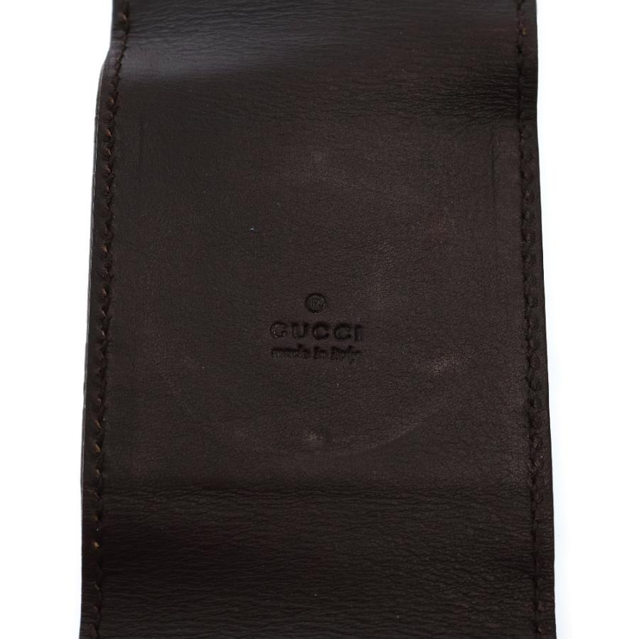 GUCCI（グッチ） 置き時計 トラベルウォッチ 黒文字盤 SS×レザー/QZ