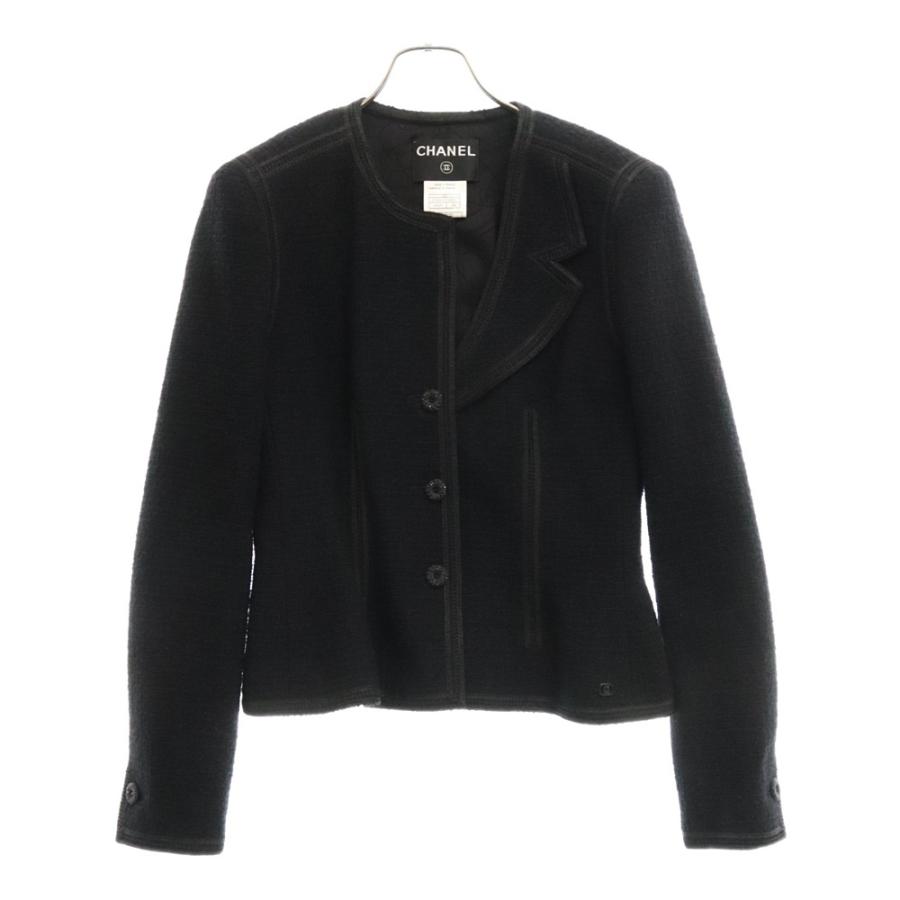 CHANEL（シャネル） ツイード ジャケット ブラック ウール #38 P18921