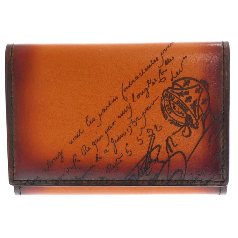 Berluti（ベルルッティ） カリグラフィ カードケース ブラウン レザー