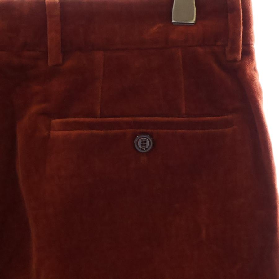 GUCCI イタリア製　ベロアパンツ　M ブラウン　ウエストゴム　ストレッチ GUCCI（グッチ） ベルベット ベロアフレアパンツ オレンジ ブラウン
