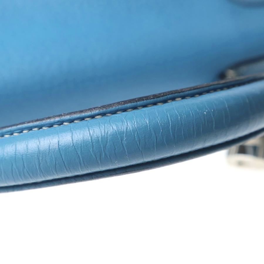 HERMES エルメス ケリー35 トリヨンクレマンス レザー ブルージーン 2WAY ハンド ショルダーバッグ シルバー金具 ライトブルー □G刻印 HERMES（エルメス） ケリー35 トリヨンクレマンス レザー ブルージーン