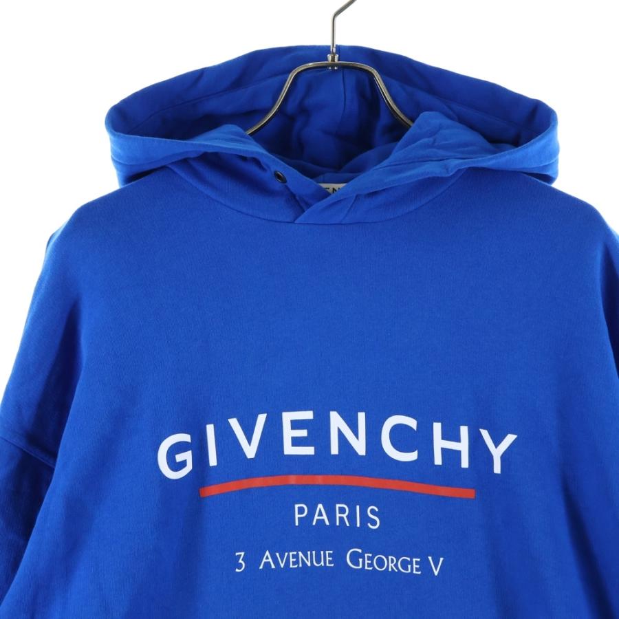 GIVENCHY（ジバンシィ） Blue Address Logo Hoodie BMJ05430AF ロゴ