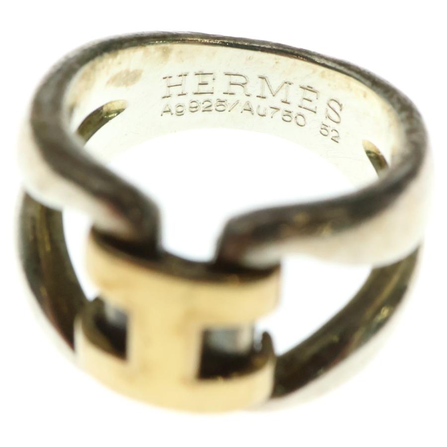 シルバー リング　エルメス　HERMES HERMES - エルメス リング シェーヌダンクル 52号 シルバー 925