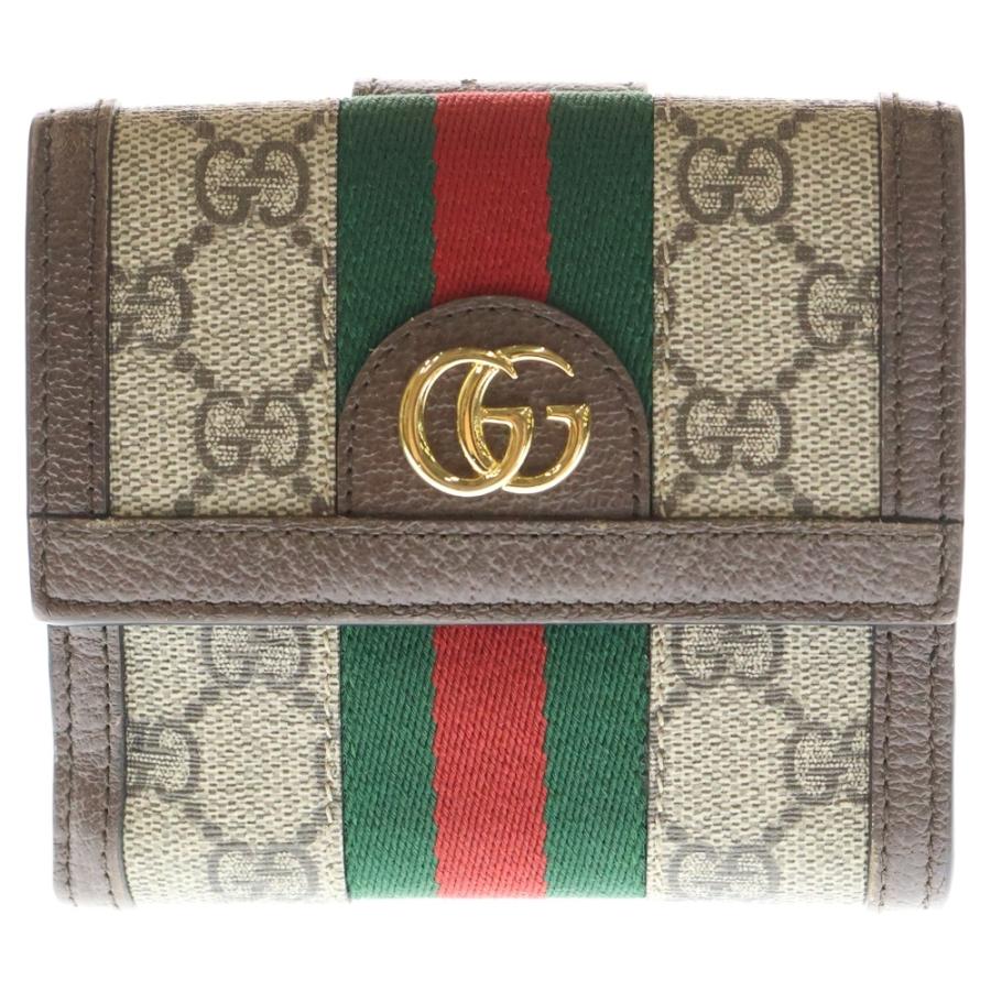 GUCCI（グッチ） GGスプリーム オフディア コンパクトウォレット 三