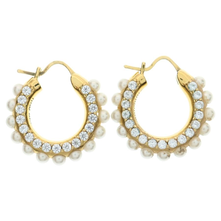 miumiu ミュウミュウ ロゴピアス イヤーアクセサリー GP×パール×ライン