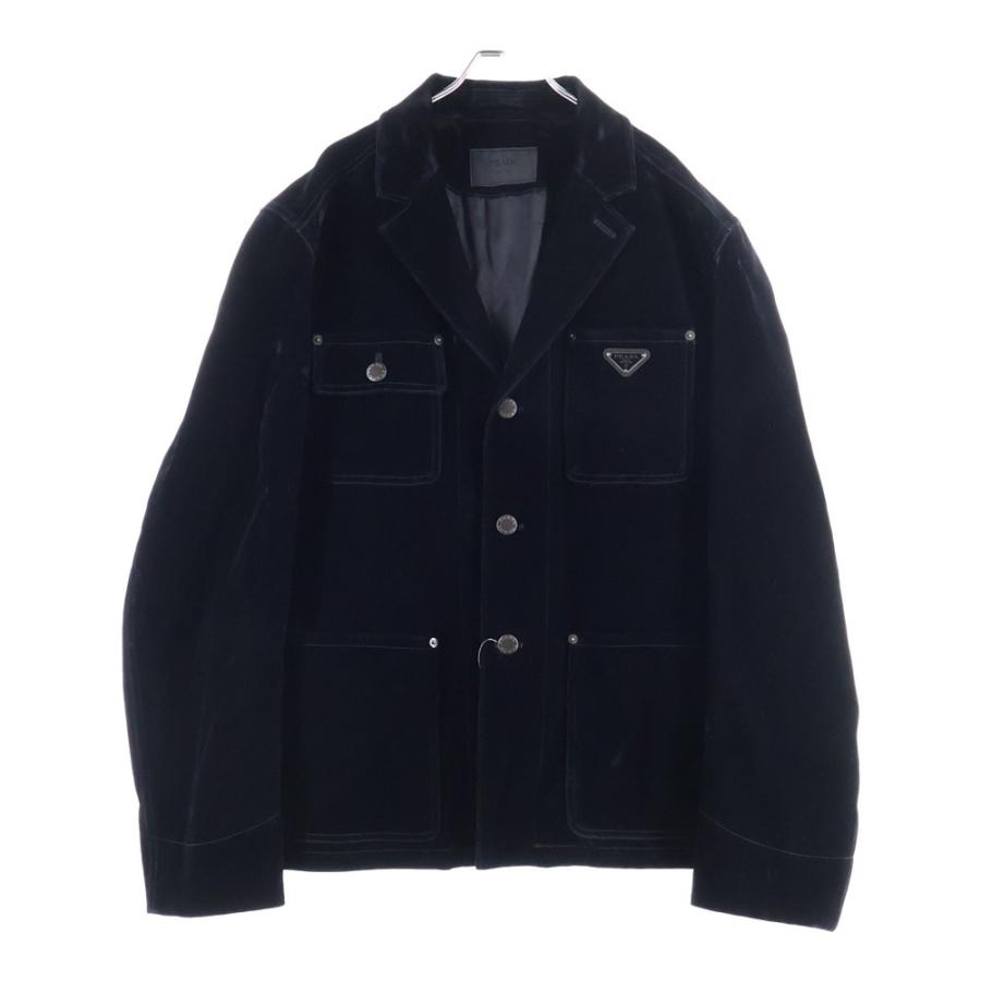 PRADA（プラダ） 24SS Velvet Denim Blouson Jaket トライアングルロゴ