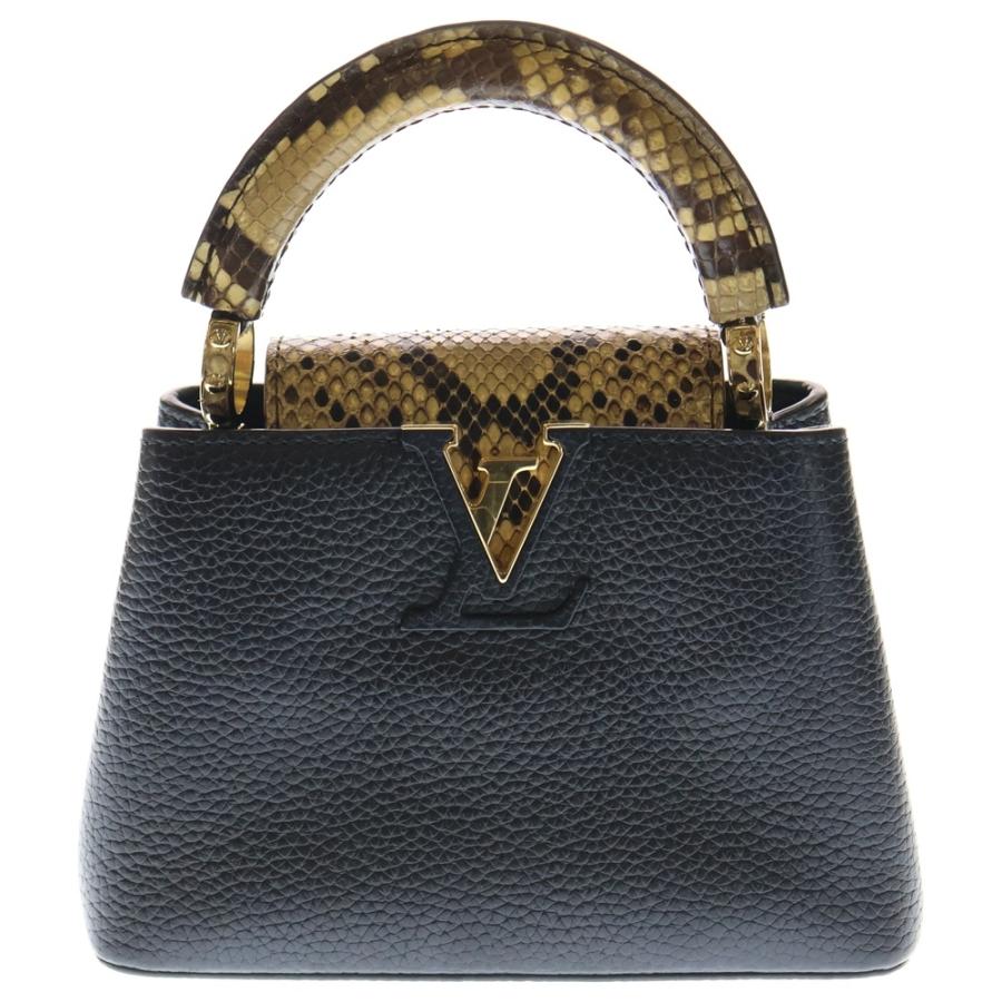 ルイヴィトン カプシーヌMINI ハンドバッグ ブラック パイソン N96467 楽天市場】ルイヴィトン カプシーヌMINI ハンドバッグ 2WAYショルダー