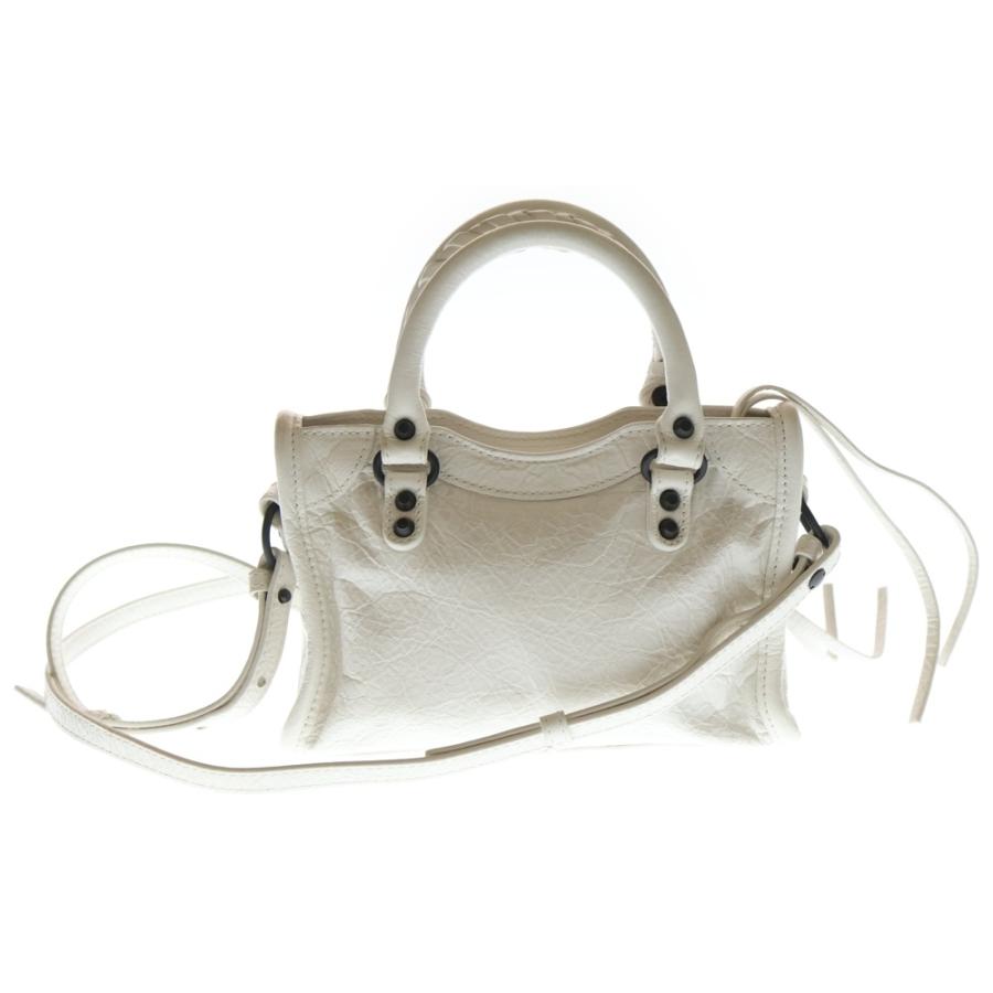 BALENCIAGA ザシティ　ホワイト　ゴールド金具 バレンシアガザ シティ 2WAYバッグ 白 ゴールド金具 レディース レザー