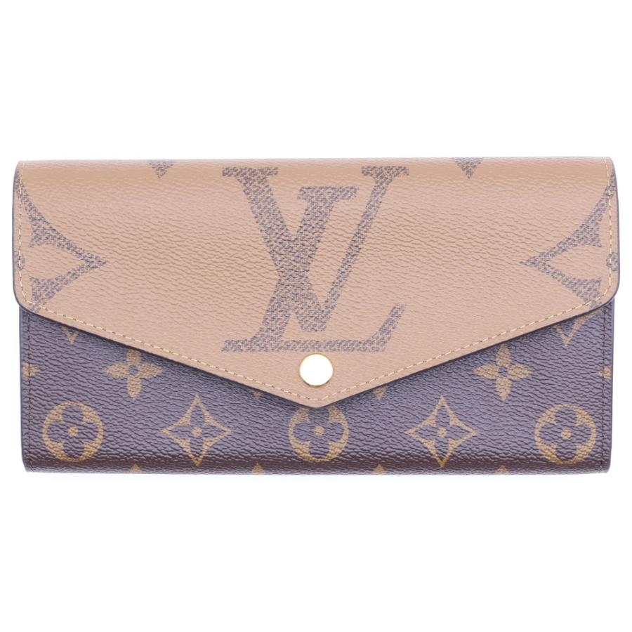 LOUIS VUITTON ルイヴィトン モノグラム・ジャイアント リバース ポルトフォイユ・サラ 長財布 ブラウン PVCレザー RFID M80726 LOUIS VUITTON（ルイ・ヴィトン） モノグラム・ジャイアント リバース