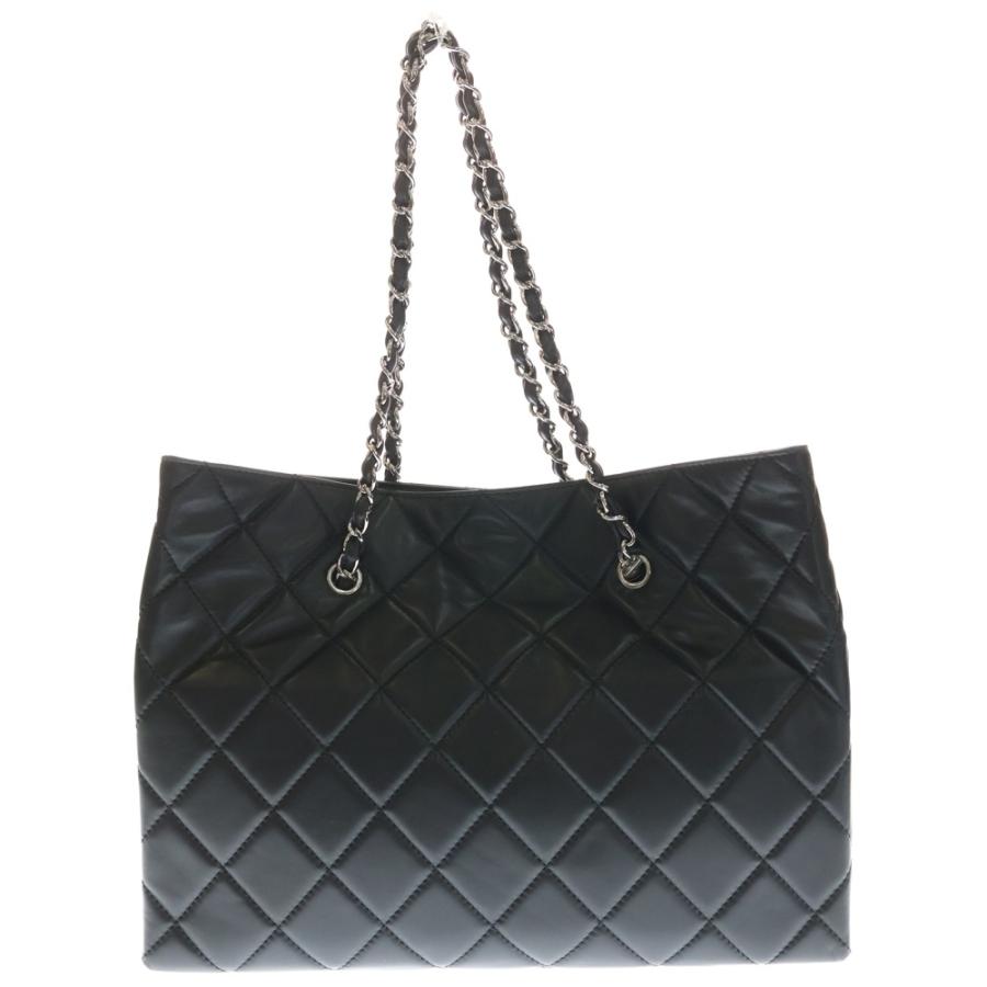 CHANELマトラッセチェーンバッグ CHANEL（シャネル） マトラッセ チェーン トートバッグ ブラック