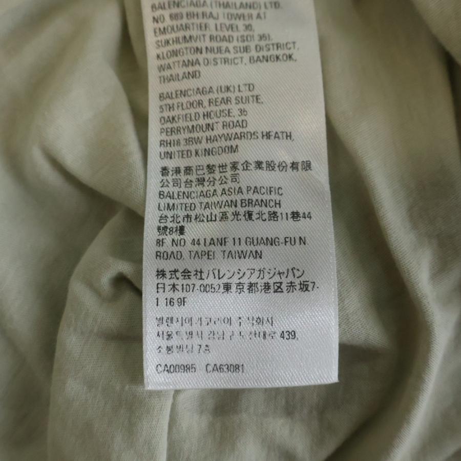 BALENCIAGA（バレンシアガ） クラッシュ加工 ネックロゴ 長袖Tシャツ