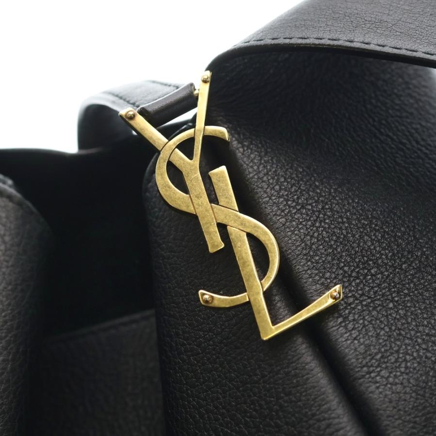 SAINT LAURENT PARIS サンローランパリ LE 5 A 7 ソフト スモール カサンドラレザーハンドバッグ ブラック レザー 713938 ゴールド金具_4