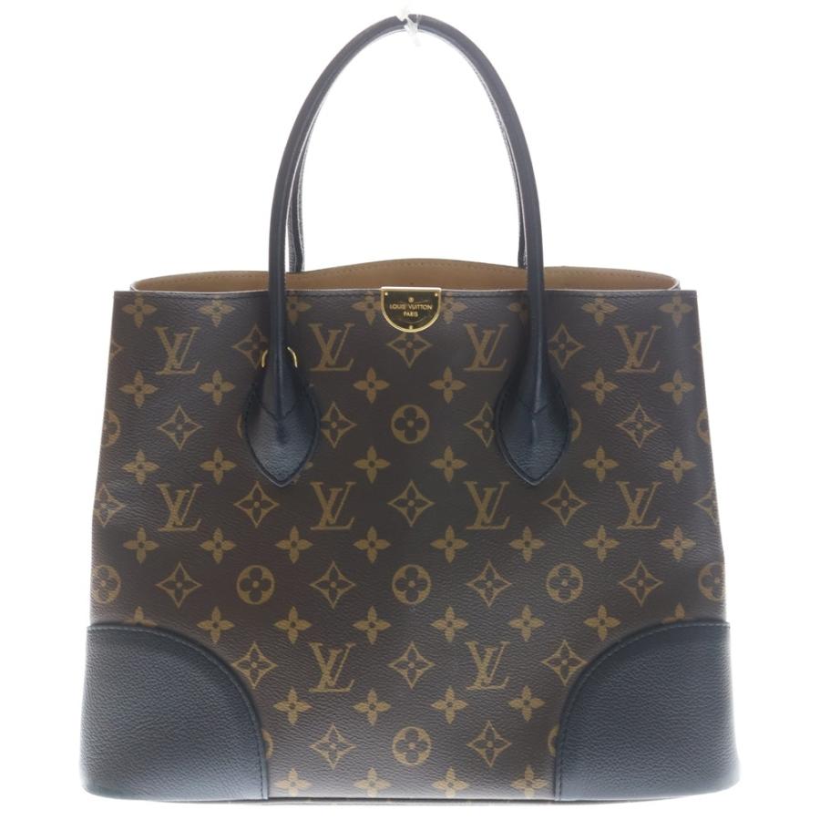 LOUIS VUITTON ルイヴィトン モノグラム フランドリン 2WAYバッグ ハンドバッグ ショルダーバッグ トートバッグ ブラック×ブラウン レザー×PVC M41595 ゴールド金具 LOUIS VUITTON（ルイ・ヴィトン） モノグラム フランドリン 2WAYバッグ