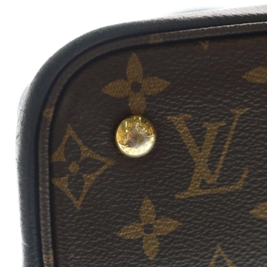 LOUIS VUITTON ルイヴィトン モノグラム フランドリン 2WAYバッグ ハンドバッグ ショルダーバッグ トートバッグ ブラック×ブラウン レザー×PVC M41595 ゴールド金具 LOUIS VUITTON - LOUIS VUITTON ルイヴィトン 2WAY モノグラム