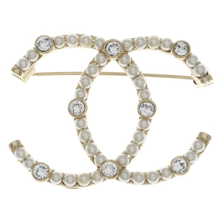 CHANEL（シャネル） ココマーク パールラインストーンブローチ