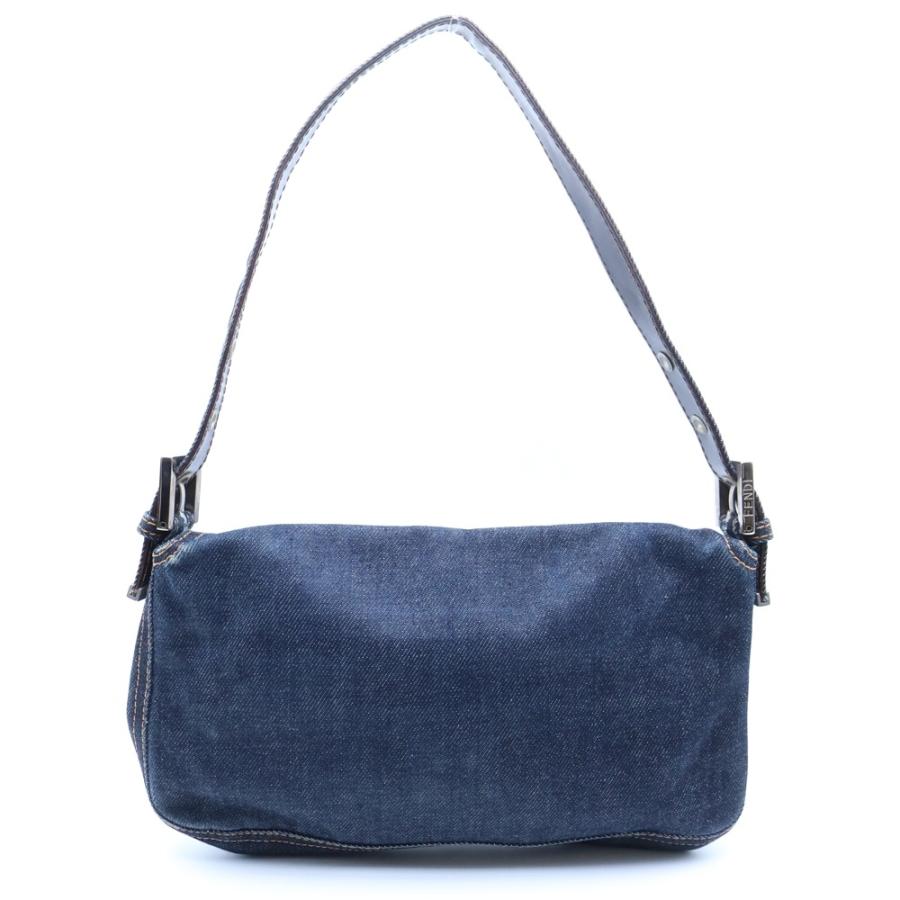 FENDIフェンディ マンマバケット デニム 濃紺マーブル金具 ワンショルダー FENDI（フェンディ） マンマバケット ハンドバッグ ワンショルダー