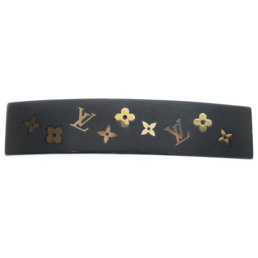 ルイヴィトン バレッタ ブラック 美品 LOUIS VUITTON（ルイ・ヴィトン） モノグラム バレッタ ヘアクリップ
