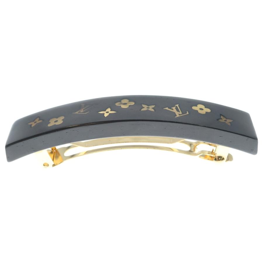 ルイヴィトン バレッタ ブラック 美品 LOUIS VUITTON（ルイ・ヴィトン） モノグラム バレッタ ヘアクリップ