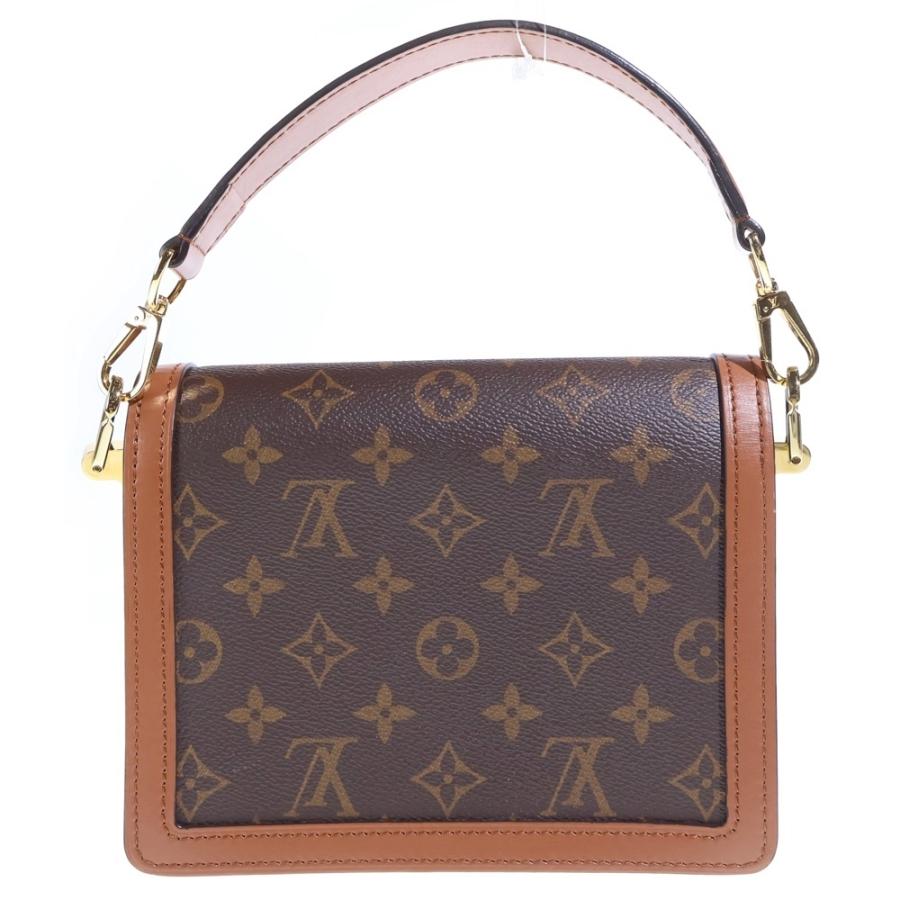 LOUIS VUITTON ルイヴィトン モノグラム リバース ドーフィーヌ ロックXL ショルダーバッグ ブラウン レザー×PVC M46537 ゴールド金具_1