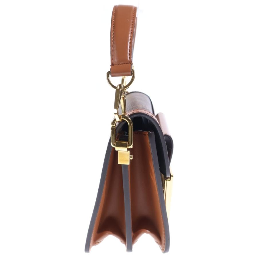 LOUIS VUITTON ルイヴィトン モノグラム リバース ドーフィーヌ ロックXL ショルダーバッグ ブラウン レザー×PVC M46537 ゴールド金具_2