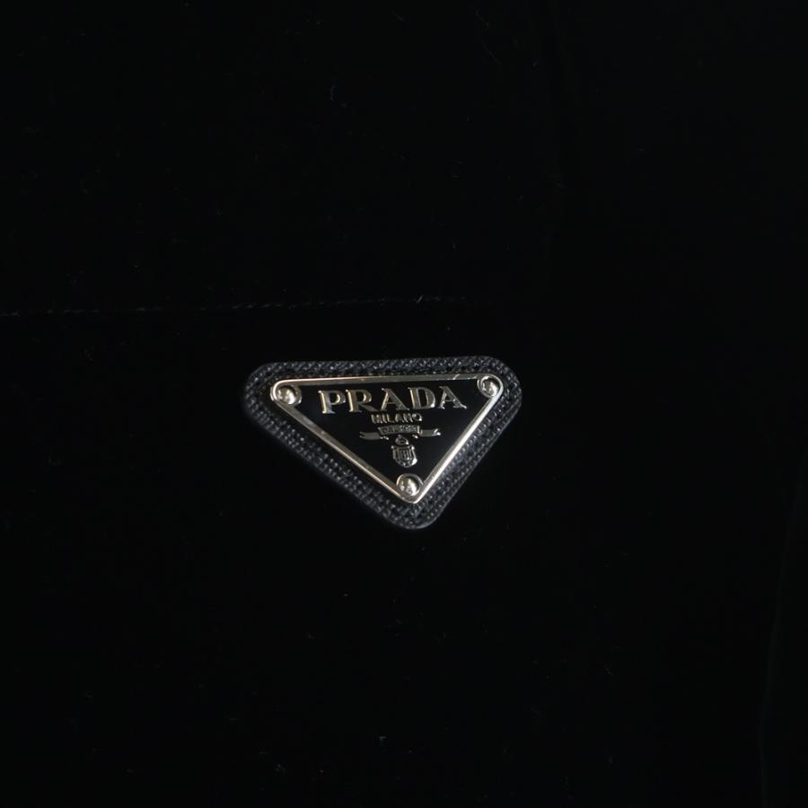 PRADA プラダ トライアングルロゴ ベルベットダウンジャケット ブラック 292214_3