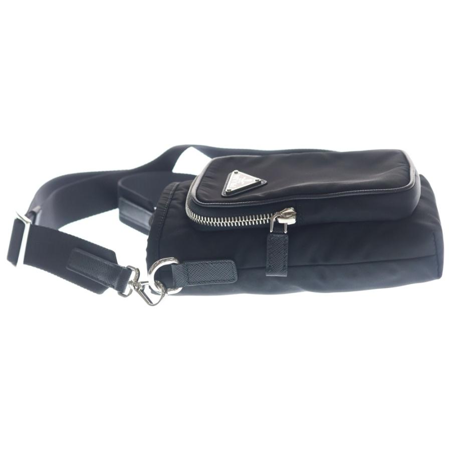 PRADA プラダ フォンショルダー 携帯ケース ショルダーバッグ ミニバッグ ブラック テスート 2ZH155 シルバー金具 PRADA（プラダ） フォンショルダー 携帯ケース ショルダーバッグ ミニ