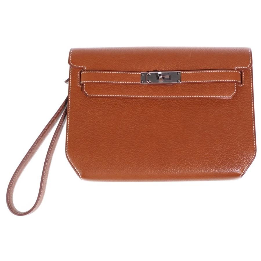 HERMES（エルメス） ケリーデペッシュ25 ゴールド クラッチバッグ