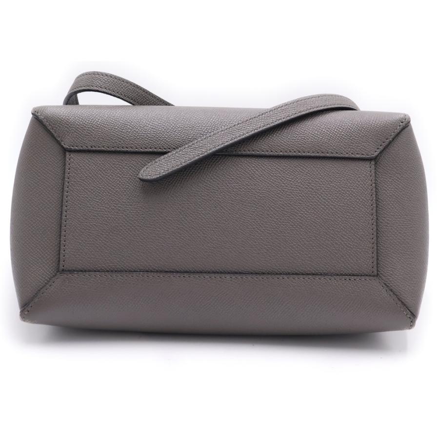 ✨CELINE✨ハンドバッグ ロゴ金具 グレー ステッチ レザー CELINE（セリーヌ） ベルトバッグ ショルダーバッグ ハンドバッグ 2WAY