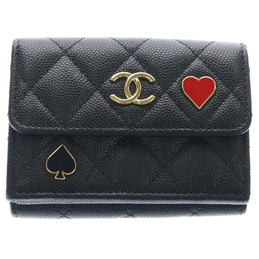 CHANEL（シャネル） マトラッセ ハート スペード コンパクトウォレット