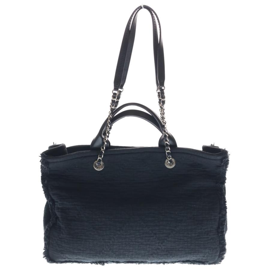 CHANEL（シャネル） ドーヴィル ラージ チェーントートバッグ ブラック