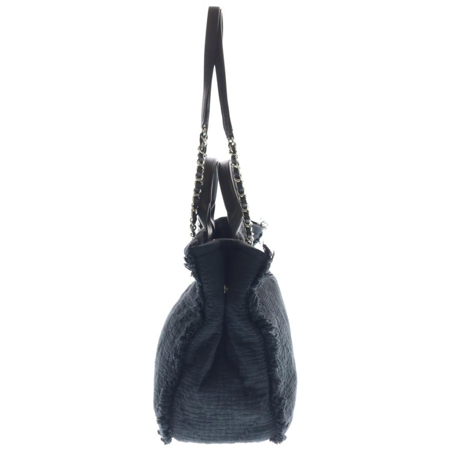 CHANEL（シャネル） ドーヴィル ラージ チェーントートバッグ ブラック