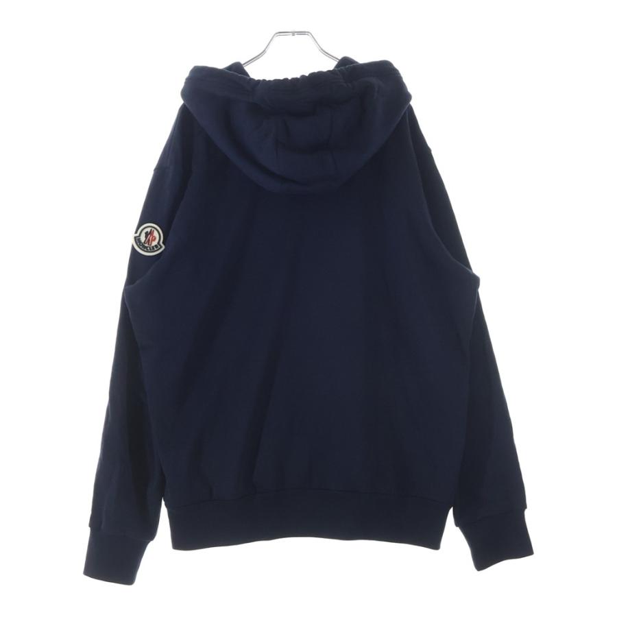 MONCLER ネイビー パーカー MONCLER（モンクレール） ロゴダブルジップパーカー フーディー