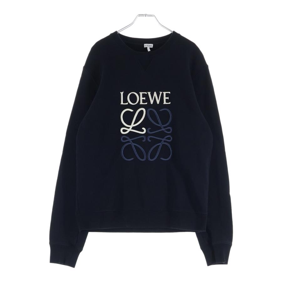 LOEWE ロエベ ANAGRAM SWEAT SHIRT アナグラク刺繍クルーネックスウェット トレーナー H526Y24J07 ブラック LOEWE（ロエベ） ANAGRAM SWEAT アナグラム クルーネック 長袖