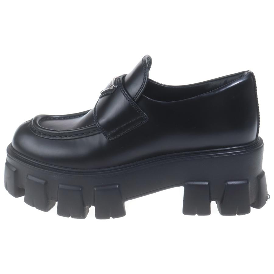 PRADA（プラダ） Monolith Brushed leather loafers モノリス