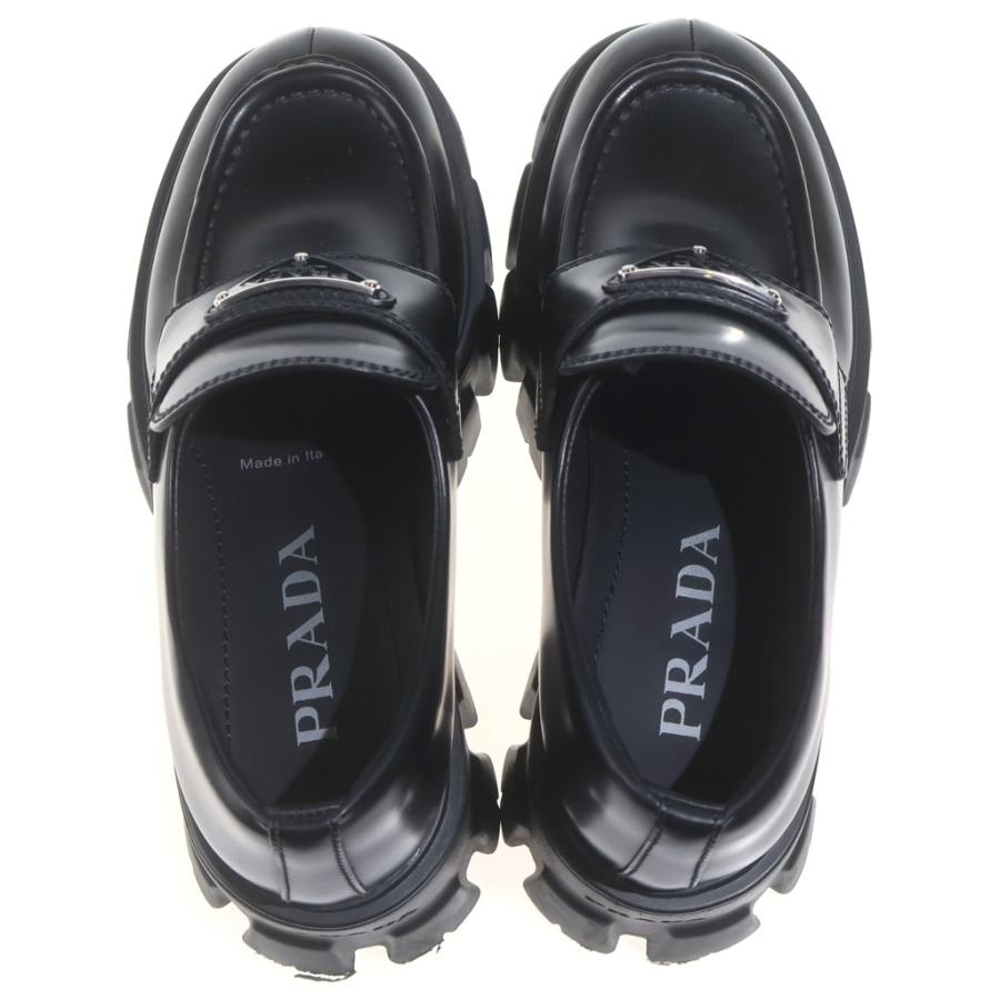 PRADA（プラダ） Monolith Brushed leather loafers モノリス