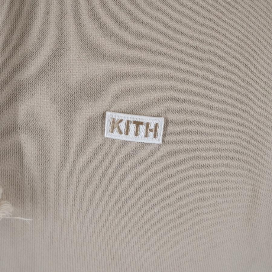 KITH（キス） ロゴ刺繍 コットン プルオーバーパーカー ベージュ 22