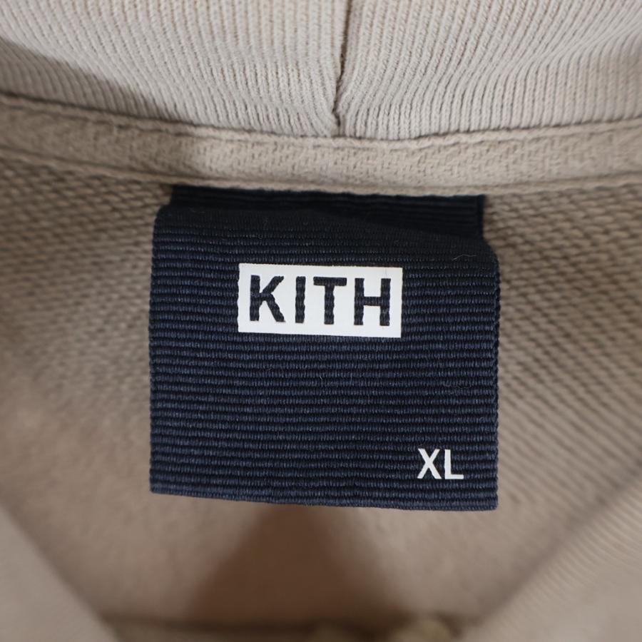 KITH（キス） ロゴ刺繍 コットン プルオーバーパーカー ベージュ 22