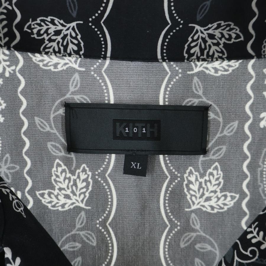 KITH（キス） ペイズリー柄 長袖シャツ ブラック 24-050-060-0007-1-0