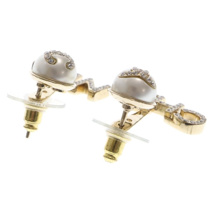 CHANEL シャネル ココマーク 2wayロゴピアス フェイクパール CHANEL シャネル ココマーク 2wayロゴピアス フェイクパール